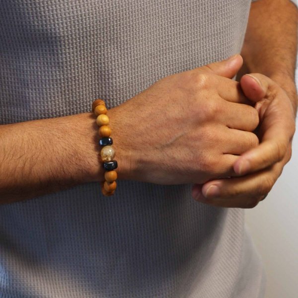 (image for) Cedarwood Solar Plexus Chakra Bangle with Citrine
