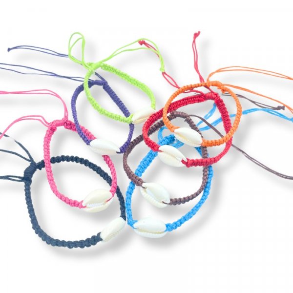 (image for) Handmade Friendship Bracelets - Cowrie Chums Shell (asst)