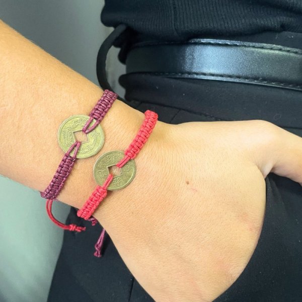(image for) Handmade Friendship Bracelets - Lucky Friends Feng Shui Coin (asst)