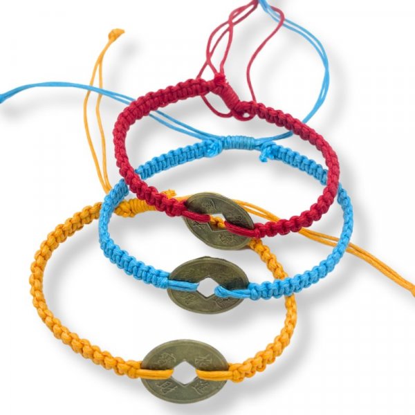 (image for) Handmade Friendship Bracelets - Lucky Friends Feng Shui Coin (asst)
