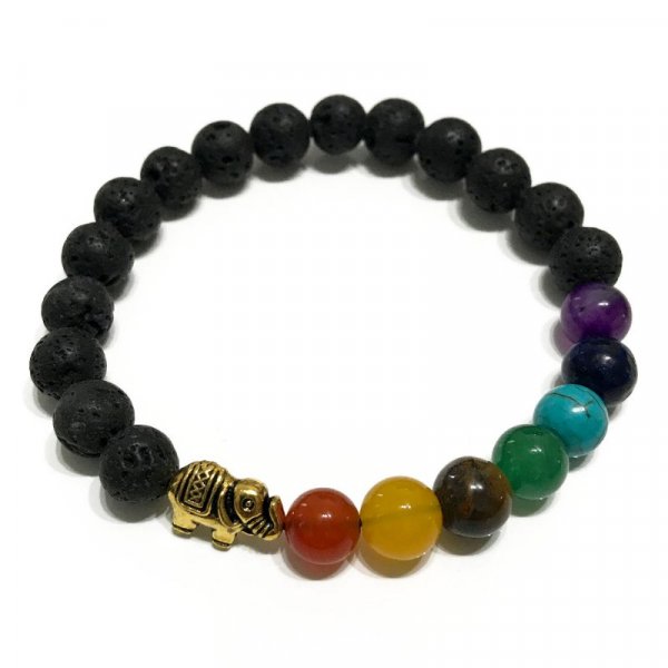 (image for) Lava Stone Bracelet - Elephant Chakra