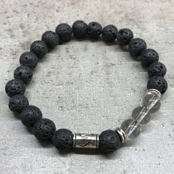 (image for) Lava Stone Bracelet - Tribal Rock Quartz