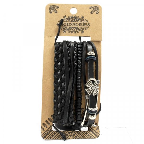 (image for) Mens Bracelet Sets - Black & Macho (asst)