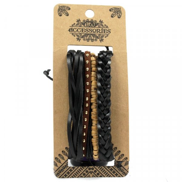 (image for) Mens Bracelet Sets - Black & Macho (asst)