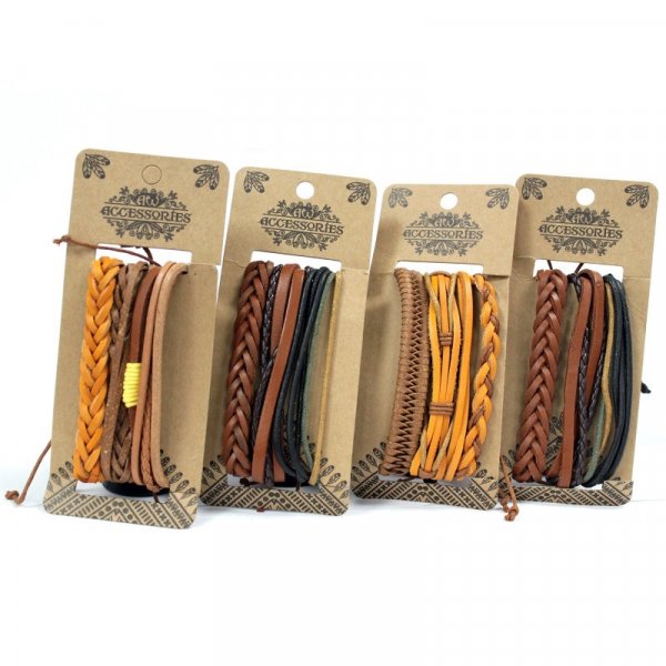 (image for) Mens Bracelet Sets - Tanned & Interesting (asst)
