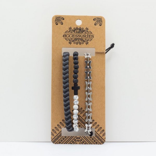 (image for) Mens Premium Bracelet Sets - City Slicker Blacks (asst)