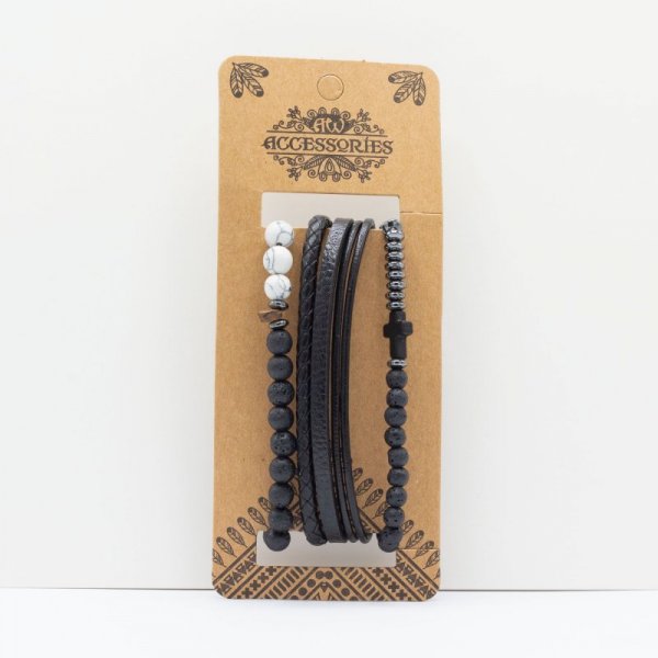 (image for) Mens Premium Bracelet Sets - City Slicker Blacks (asst)