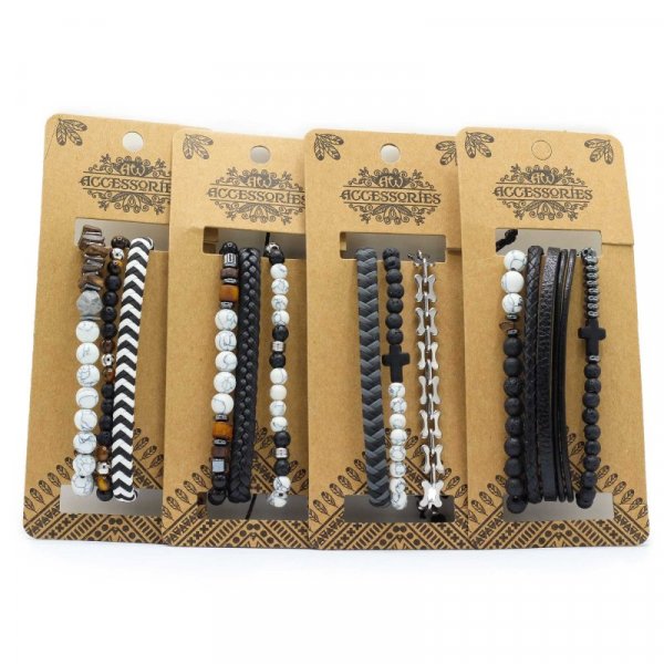 (image for) Mens Premium Bracelet Sets - City Slicker Blacks (asst)
