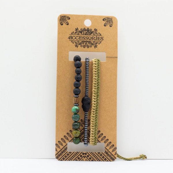 (image for) Mens Premium Bracelet Sets - Outdoor Greens (asst)