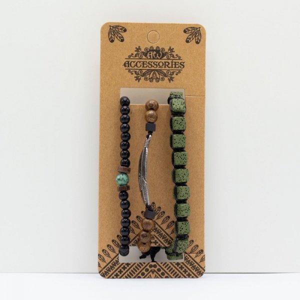 (image for) Mens Premium Bracelet Sets - Outdoor Greens (asst)
