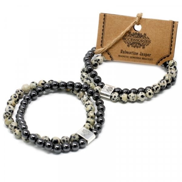 (image for) Magnetic Gemstone Bracelet - Dalmation Jasper