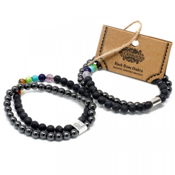 (image for) Magnetic Gemstone Bracelet - Black Stone Chakra