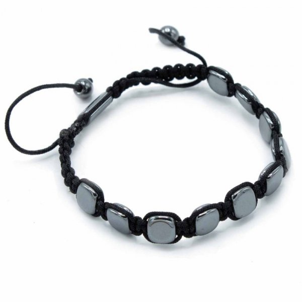 (image for) Magnetic Hematite Shamballa Bracelet - Round Corners