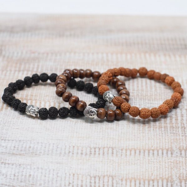 (image for) Brown Beads & Buddah Bangle