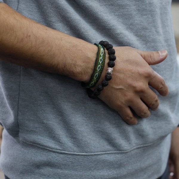 (image for) Rudraksha Buddah Bangle Mala - Dark