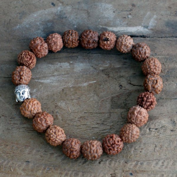 (image for) Rudraksha Buddah Bangle Mala - Brown