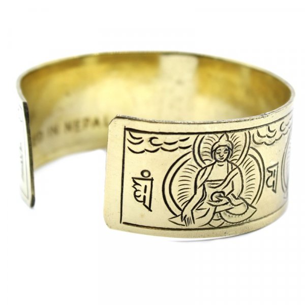 (image for) Brass Tibetan Bracelet - Five Buddha