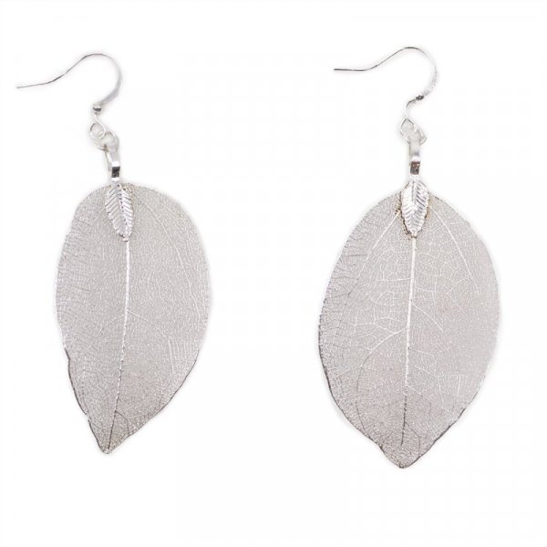 (image for) Earrings - Bravery Leaf - Silver