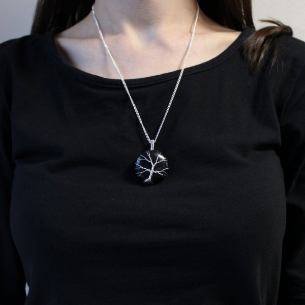 (image for) Tree of Life Gemstone Necklace - Black Onyx