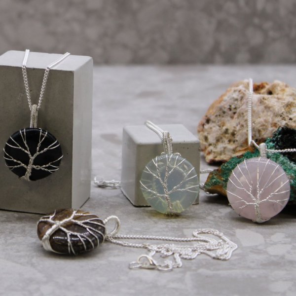 (image for) Tree of Life Gemstone Necklace - Opalite