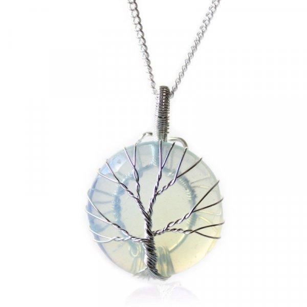 (image for) Tree of Life Gemstone Necklace - Opalite