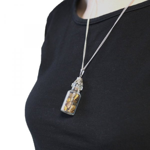 (image for) Bottled Gemstones Necklace - Tiger Eye