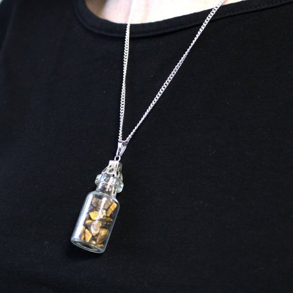 (image for) Bottled Gemstones Necklace - Tiger Eye