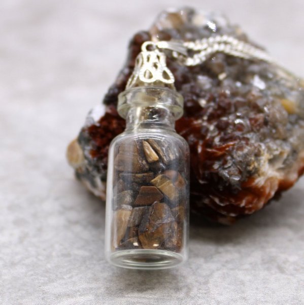 (image for) Bottled Gemstones Necklace - Tiger Eye
