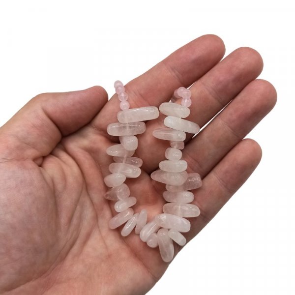 (image for) Longstone Gem Necklace - Rose Quartz