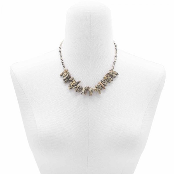 (image for) Longstone Gem Necklace - Dalmatian Stone