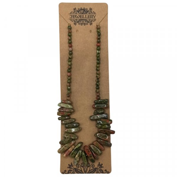 (image for) Longstone Gem Necklace - Unakite