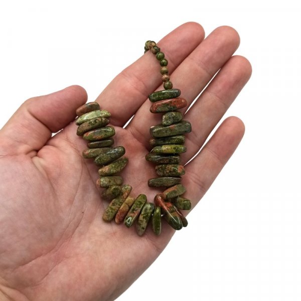 (image for) Longstone Gem Necklace - Unakite