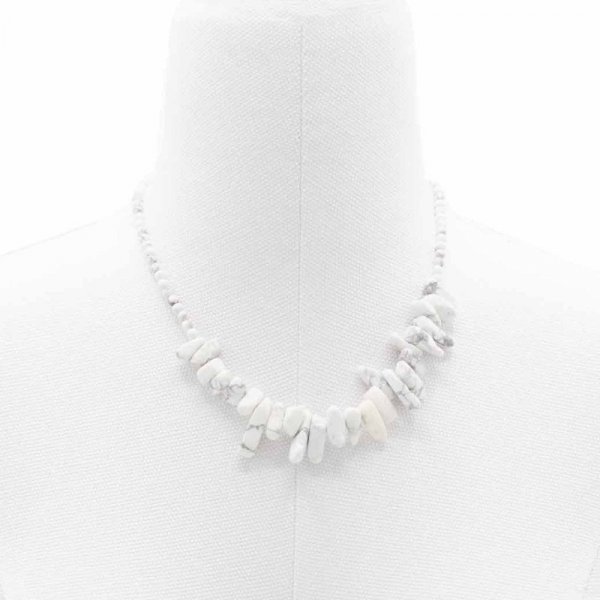 (image for) Longstone Gem Necklace - White Jasper