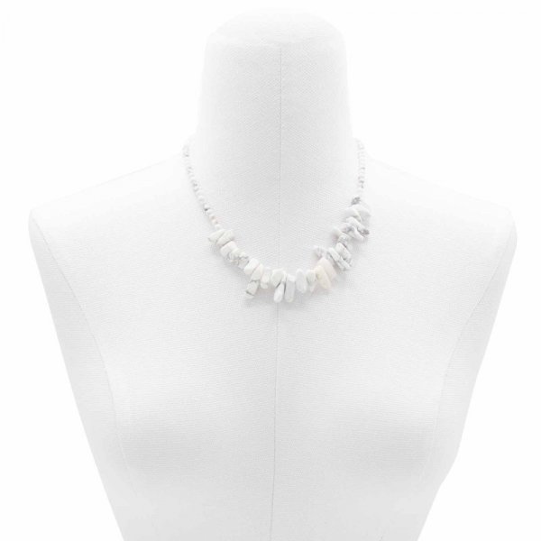 (image for) Longstone Gem Necklace - White Jasper