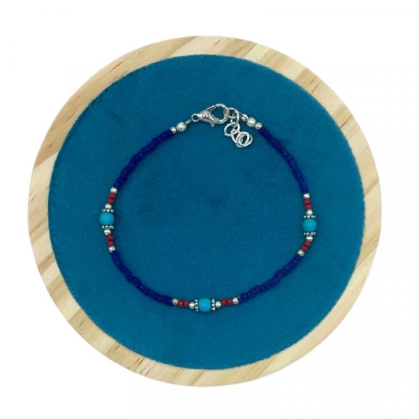 (image for) Nepalese Extra Fine Gem Bracelet- Blue Onyx