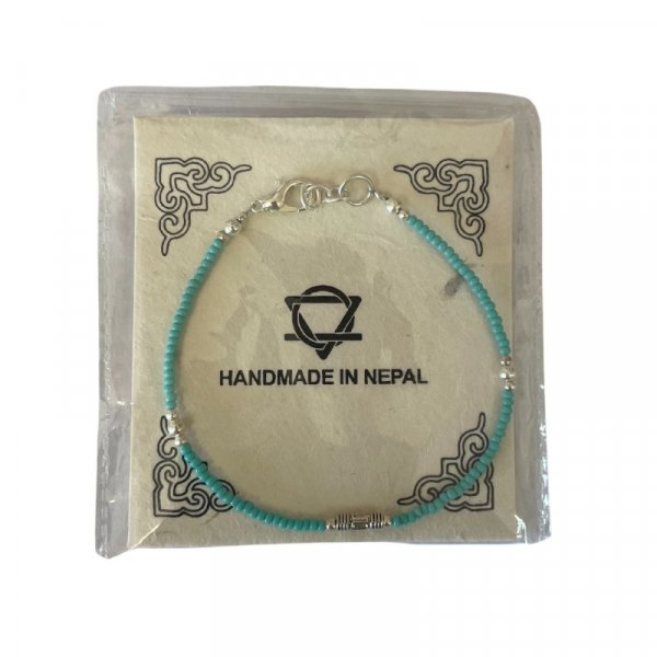 (image for) Nepalese Extra Fine Gem Bracelet - Turquoise & Teardrop