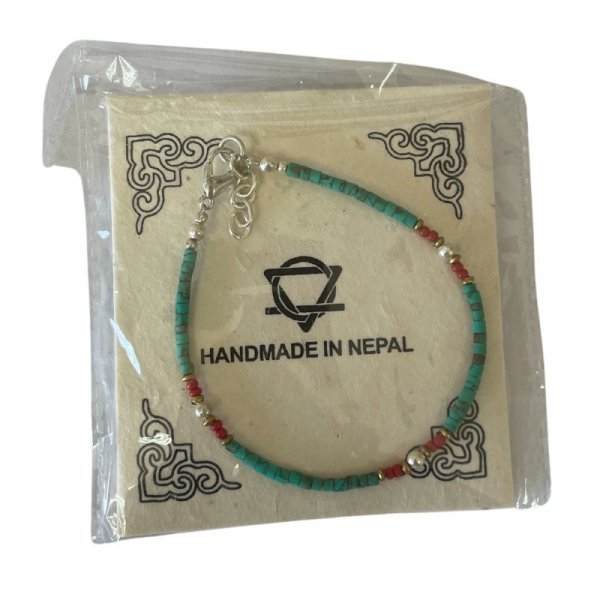 (image for) Nepalese Extra Fine Gem Bracelet - Turquoise Beads