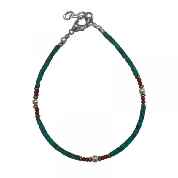 (image for) Nepalese Extra Fine Gem Bracelet - Turquoise Beads