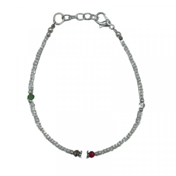(image for) Nepalese Extra Fine Gem Bracelet - Pearl & Cut Beads