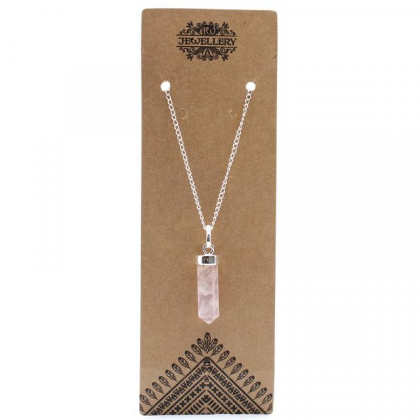 (image for) Gemstone Classic Point Pendant - Rose Quartz