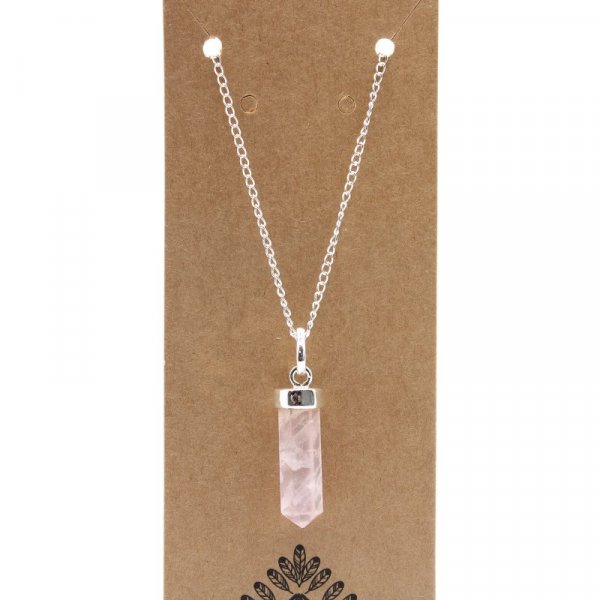 (image for) Gemstone Classic Point Pendant - Rose Quartz