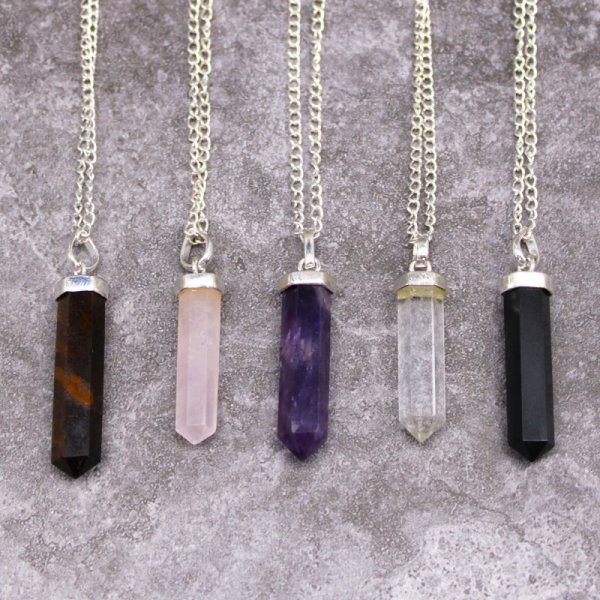 (image for) Gemstone Classic Point Pendant - Rose Quartz