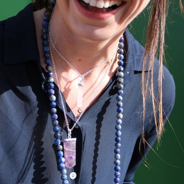 (image for) Gemstone Classic Point Pendant - Amethyst