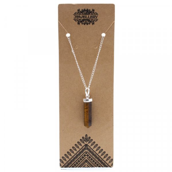 (image for) Gemstone Classic Point Pendant - Tiger Eye