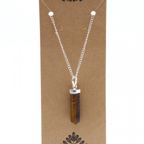 (image for) Gemstone Classic Point Pendant - Tiger Eye