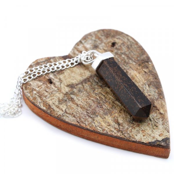 (image for) Gemstone Classic Point Pendant - Tiger Eye