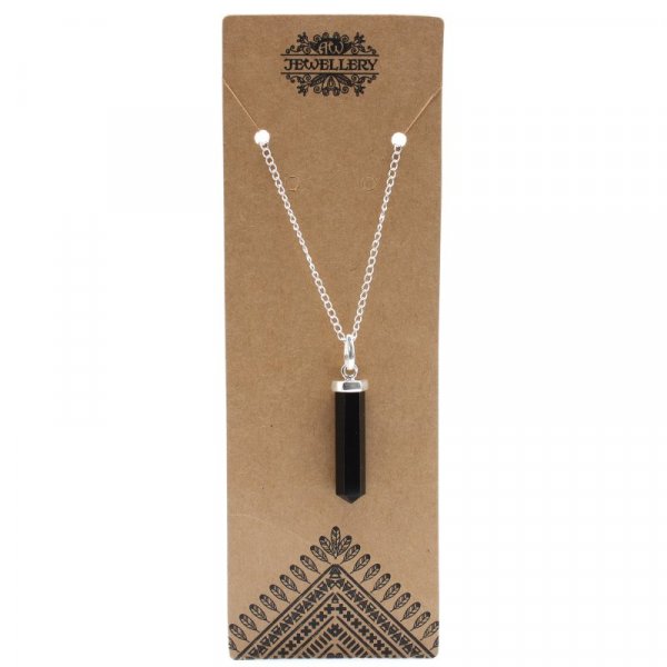 (image for) Gemstone Classic Point Pendant - Black Agate