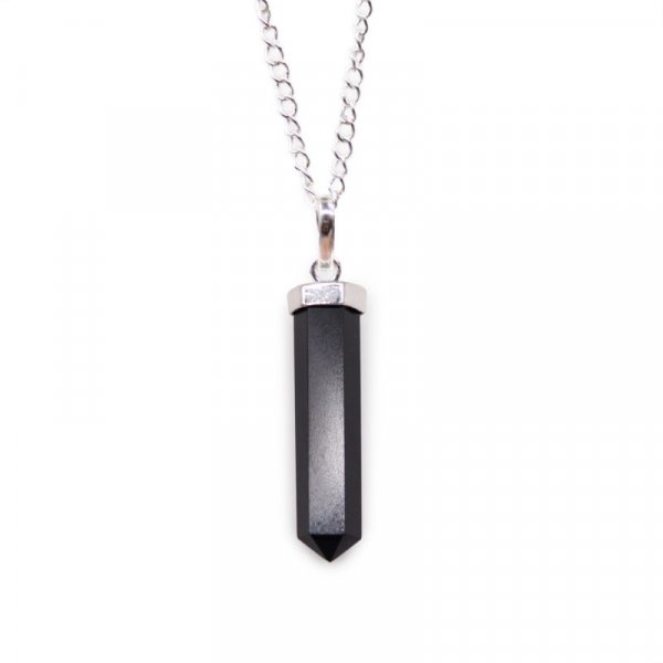 (image for) Gemstone Classic Point Pendant - Black Agate