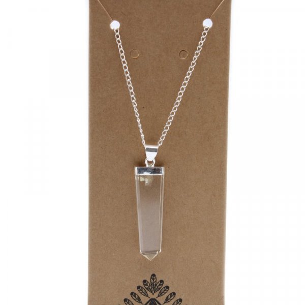 (image for) Gemstone Flat Pencil Pendant - Rock Quartz