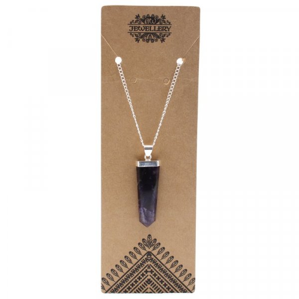 (image for) Gemstone Flat Pencil Pendant - Amethyst